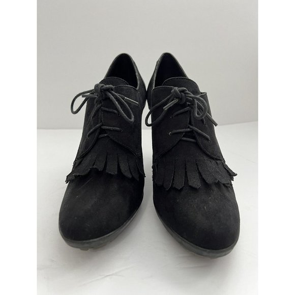 Tahari Black Leather Oxford Stiletto Heels Temple US Size 8.5 Menswear C… - Picture 2 of 7